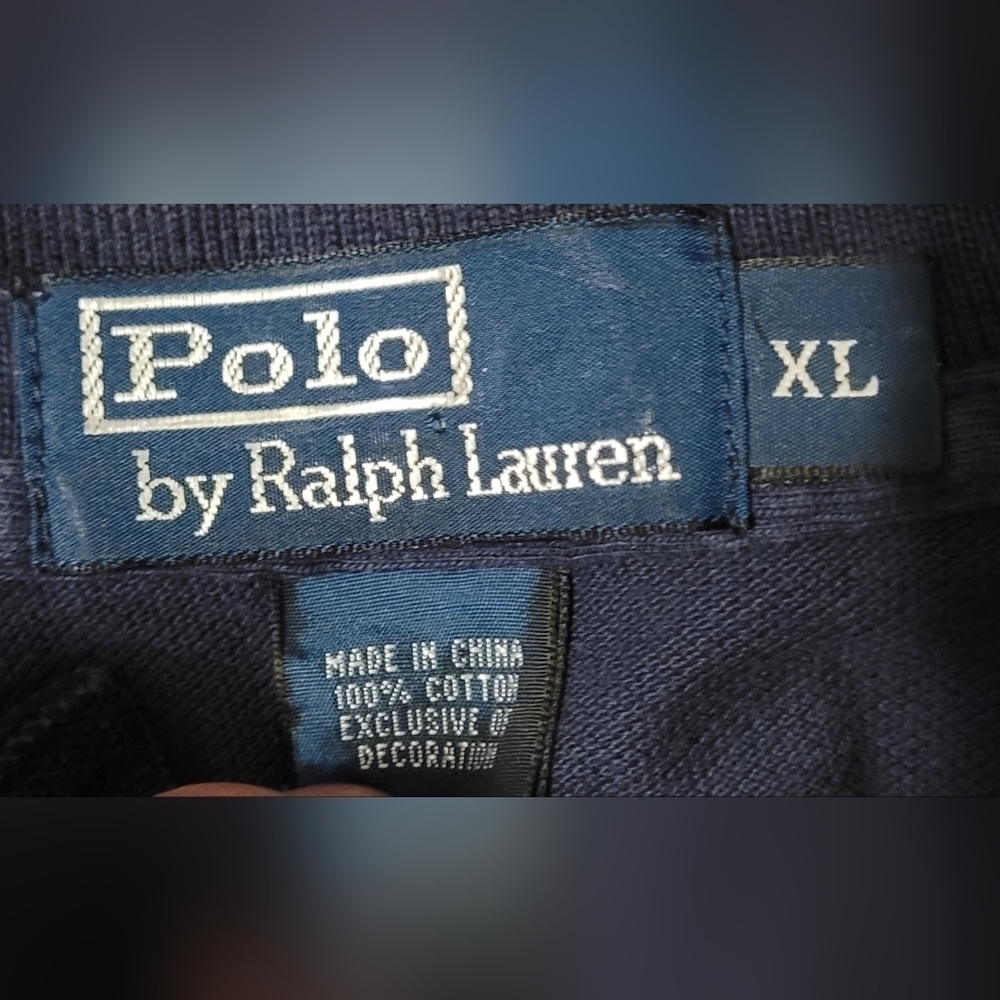 Official Ralph Lauren Polo Shirt Adult XL Blue With Red Pony Short Sleeve Men - Picture 6 of 6